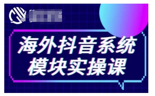 海外抖音Tiktok系统模块实操课，TK短视频带货，TK直播带货，TK小店端实操等-小艾网创