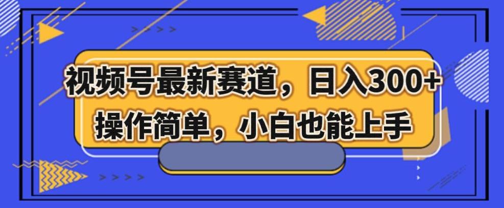 视频号最新赛道，日入300+，新手小白轻松掌握-小艾网创