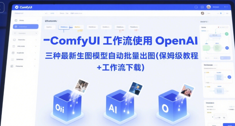 ComfyUI 工作流使用 OpenAI 三种最新生图模型自动批量出图(保姆级教程+工作流下载)-小艾网创