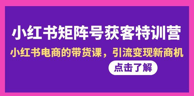 小红书-矩阵号获客特训营-第10期，小红书电商的带货课，引流变现新商机-小艾网创