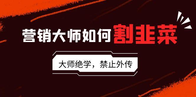 营销大师如何割韭菜：流量大师/讲故事大师/话术大师/卖货大师/成交大师/…-小艾网创
