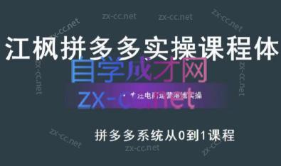 江枫老师·拼多多实操课程-小艾网创