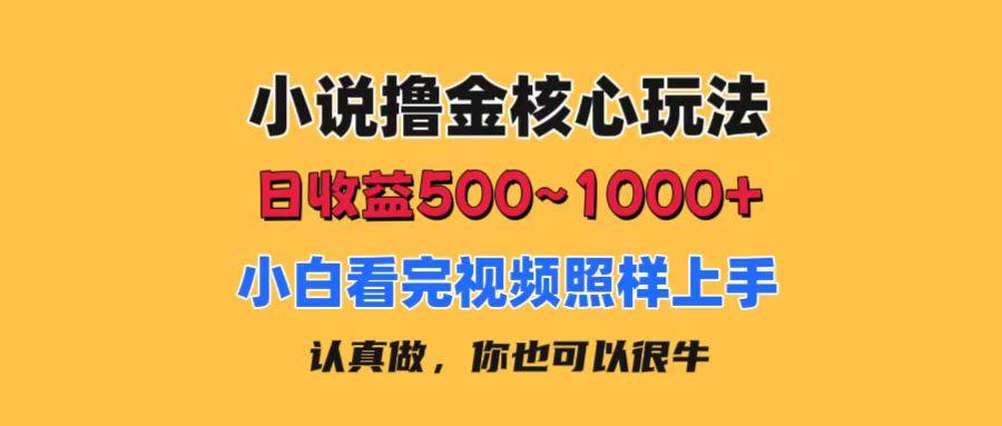 小说撸金核心玩法，日收益500-1000+，小白看完照样上手，0成本有手就行-小艾网创