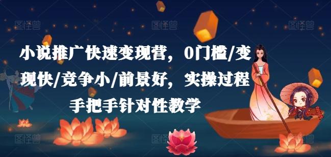 小说推广快速变现营，0门槛/变现快/竞争小/前景好，实操过程手把手针对性教学-小艾网创