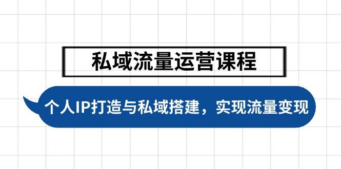 私域流量运营课程，个人IP打造与私域搭建，助力学员实现流量变现-小艾网创