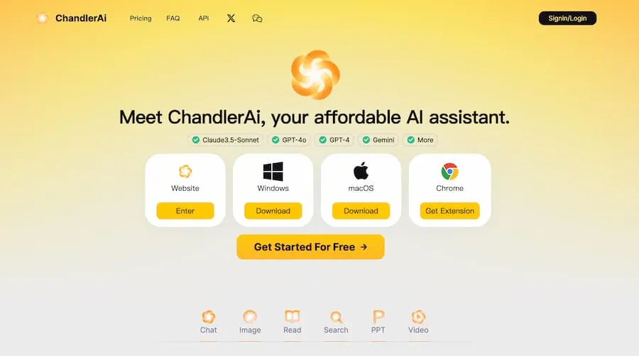 ChandlerAi｜综合性人工智能助手平台 提供多种AI服务-小艾网创