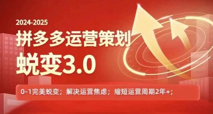 2024-2025拼多多运营策略蜕变3.0，0~1完美蜕变，解决信息焦虑-小艾网创