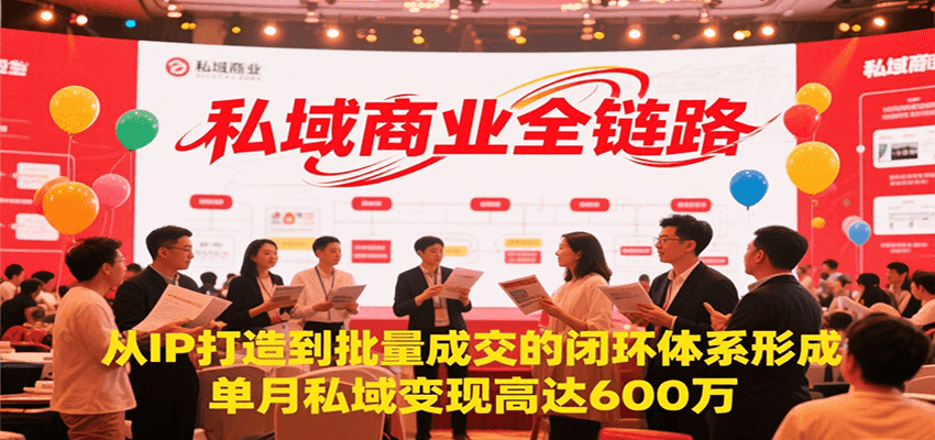 私域商业全链路，从IP打造到批量成交的闭环体系形成，单月私域变现600万-小艾网创