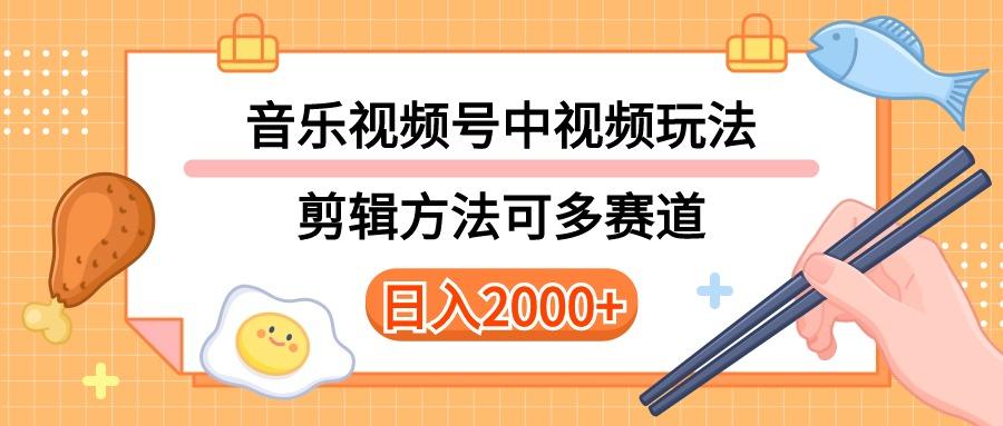 多种玩法音乐中视频和视频号玩法，讲解技术可多赛道。详细教程+附带素…-小艾网创