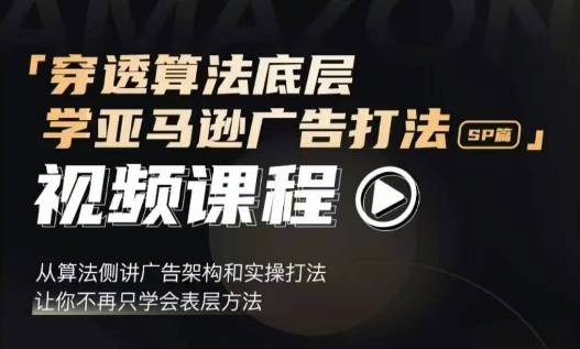 穿透算法底层，学亚马逊广告打法SP篇，从算法侧讲广告架构和实操打法，让你不再只学会表层方法-小艾网创