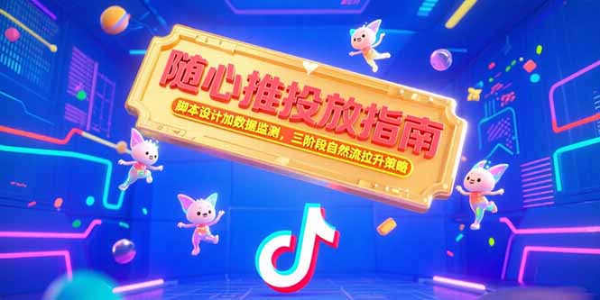 随心推投放指南，脚本设计加数据监测，三阶段自然流拉升策略-小艾网创