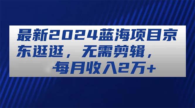 最新2024蓝海项目京东逛逛，无需剪辑，每月收入2万+-小艾网创