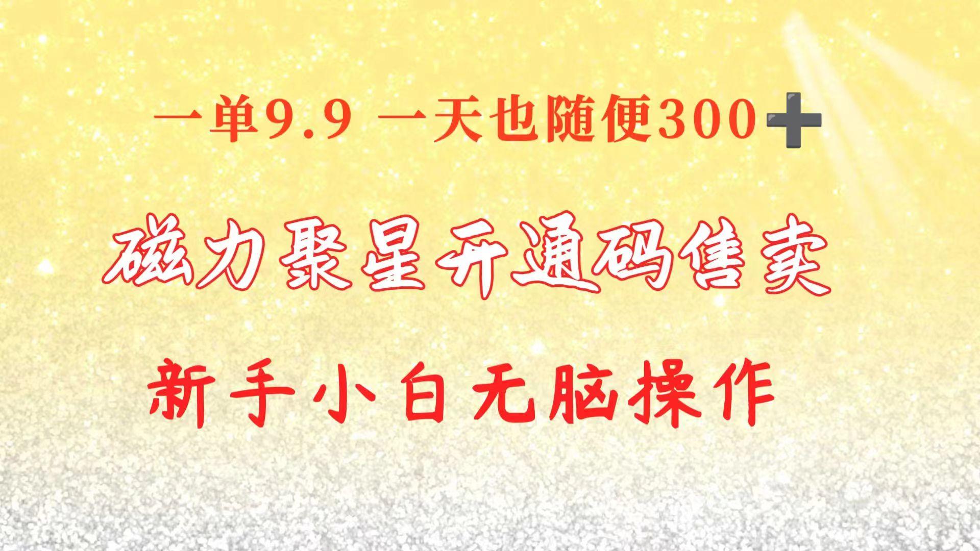 快手磁力聚星码信息差 售卖  一单卖9.9  一天也轻松300+ 新手小白无脑操作-小艾网创