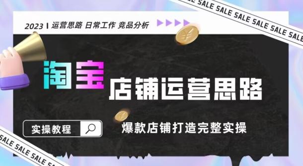 2023淘宝店铺运营全攻略：竞品分析，打造爆款店铺完整实操（附运营思维素材）-小艾网创