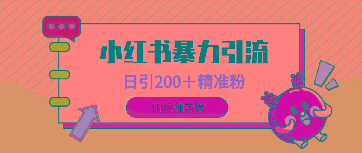 (9582期)小红书暴力引流大法，日引200＋精准粉，一键触达上万人，附详细实操-小艾网创