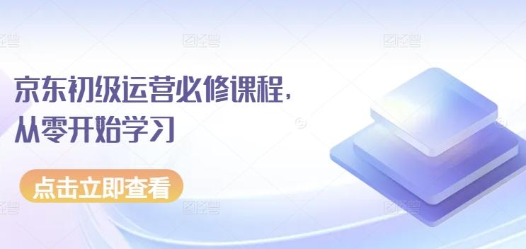 京东初级运营必修课程，从零开始学习-小艾网创