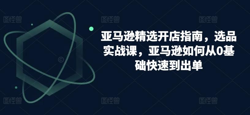 亚马逊精选开店指南，选品实战课，亚马逊如何从0基础快速到出单-小艾网创