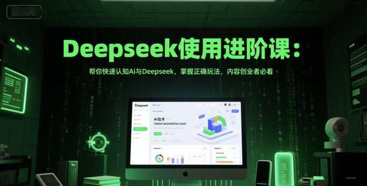 Deepseek使用进阶课：帮你快速认知Ai与Deepseek，掌握正确玩法，内容创业者必看-小艾网创