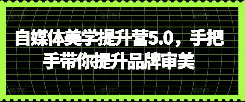 自媒体美学提升营5.0，手把手带你提升品牌审美-小艾网创