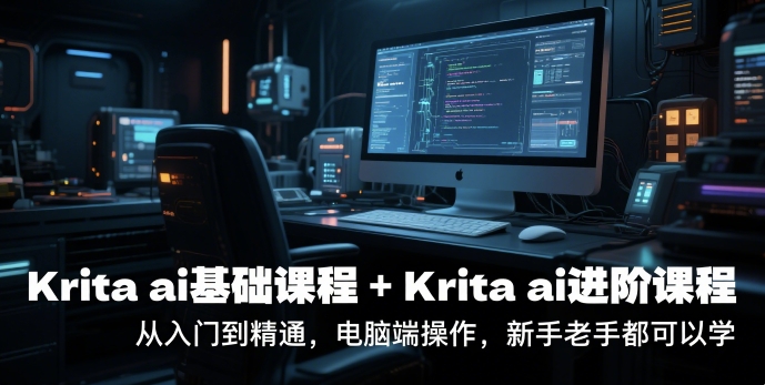 krita ai基础课程+Krita ai进阶课程，从入门到精通，电脑端操作，新手老手都可以学-小艾网创