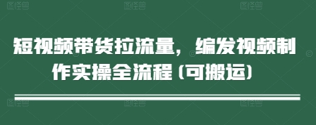 短视频带货拉流量，编发视频制作实操全流程(可搬运)-小艾网创