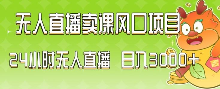 2024最新玩法无人直播卖课风口项目，全天无人直播，小白轻松上手【揭秘】-小艾网创