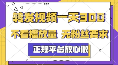 转发视频一天3张+，正规平台放心做，不看播放量，无粉丝要求，随时随地挣收益【揭秘】-小艾网创