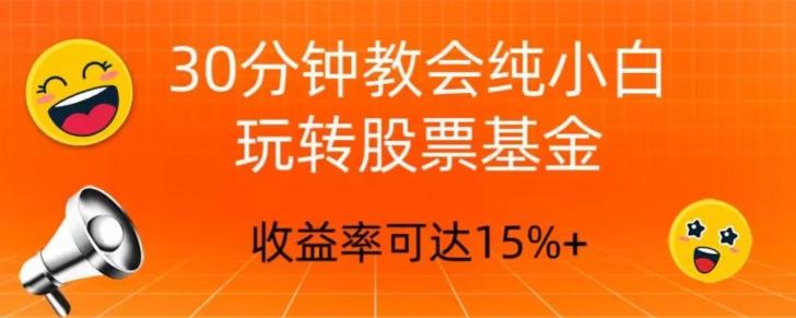 30分钟教会你玩转股票基金，只教好的筛选方法，不荐股-小艾网创