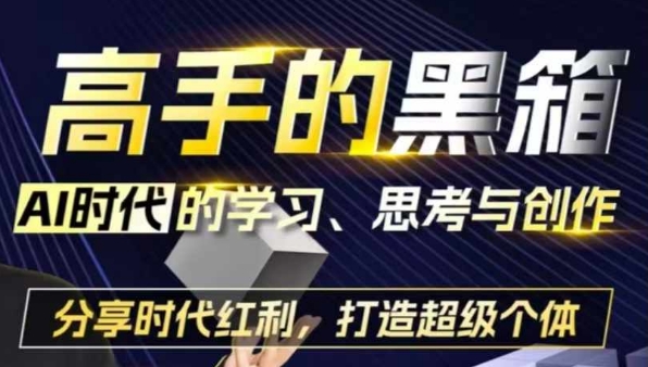 高手的黑箱：AI时代学习、思考与创作-分红时代红利，打造超级个体-小艾网创