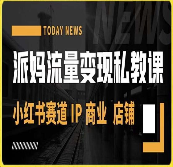 派妈流量变现私教课，小红书赛道IP  商业  店铺 -小艾网创