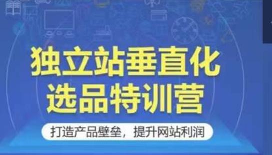 独立站垂直化选品特训营，打造产品壁垒，提升网站利润-小艾网创