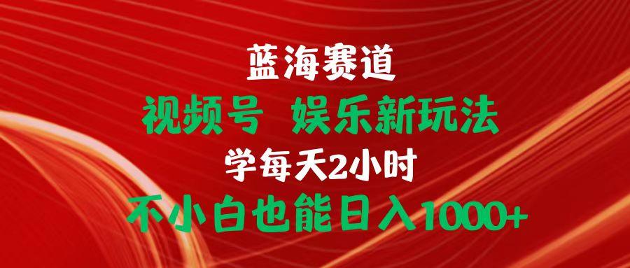 蓝海赛道视频号 娱乐新玩法每天2小时小白也能日入1000+-小艾网创