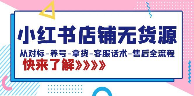 小红书店铺无货源：从对标-养号-拿货-客服话术-售后全流程(20节课)-小艾网创