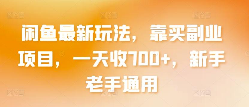 闲鱼最新玩法，靠买副业项目，一天收700+，新手老手通用【揭秘】-小艾网创