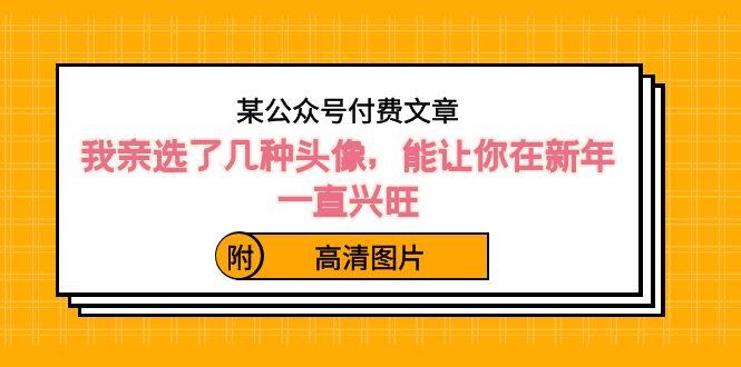 某公众号付费文章：我亲选了几种头像，能让你在新年一直兴旺（附高清图片）-小艾网创