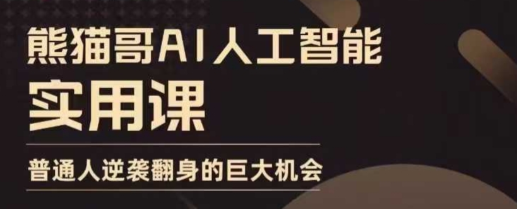 AI人工智能实用课，实在实用实战，普通人逆袭翻身的巨大机会-小艾网创