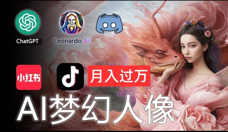 AI摄影梦幻人像：零基础也能月入过万的秘密【揭秘】-小艾网创
