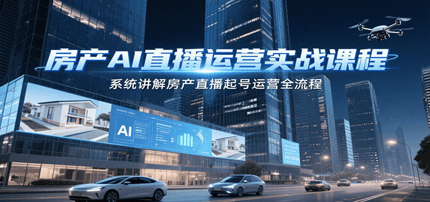 图片[1]-房产AI直播运营实战课程，系统讲解房产直播起号运营全流程-创新Ovo