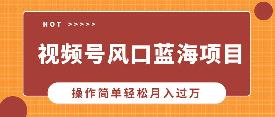 视频号风口蓝海项目，中老年人的流量密码，操作简单轻松月入过万-小艾网创