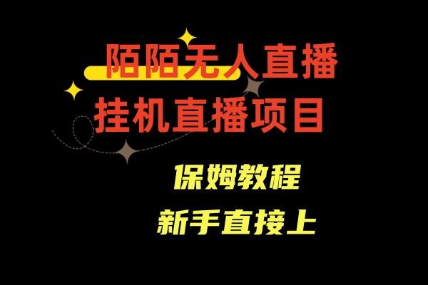 收费1980的，陌陌无人直播，通道人数少，新手容易上手-小艾网创