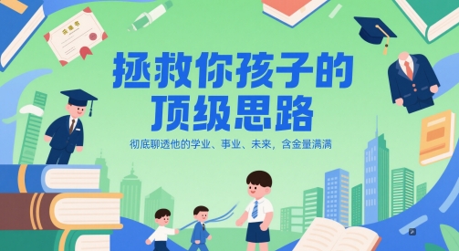 付费文章：拯救你孩子的顶级思路，彻底聊透他的学业、事业、未来，含金量满满-小艾网创
