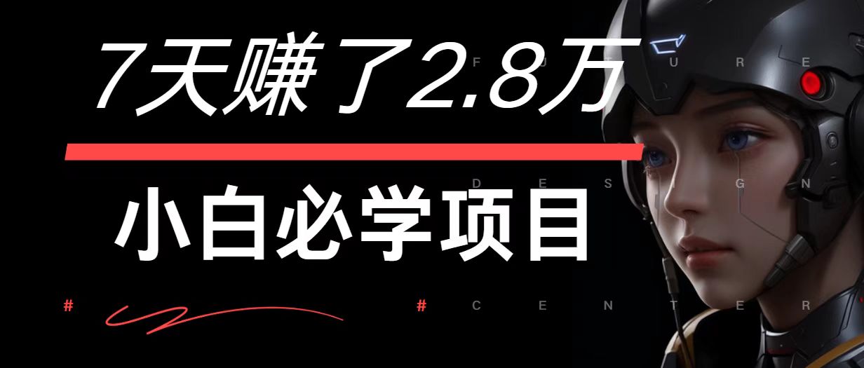 7天赚了2.8万！每单利润最少500+，轻松月入7万+小白有手就行-小艾网创