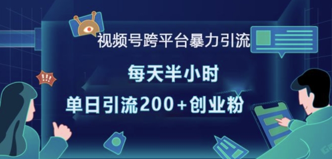 视频号跨平台暴力引流，每天半小时，单日引流200+精准创业粉-小艾网创