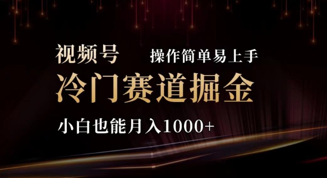 2024视频号冷门赛道掘金，操作简单轻松上手，小白也能月入1000+-小艾网创
