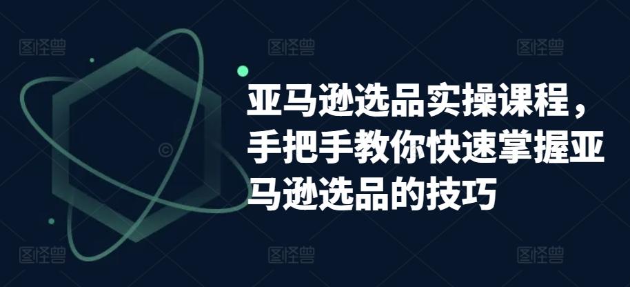 亚马逊选品实操课程，手把手教你快速掌握亚马逊选品的技巧-小艾网创