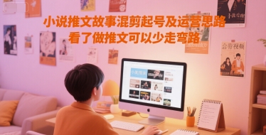 小说推文故事混剪起号及运营思路，看了做推文可以少走弯路-小艾网创