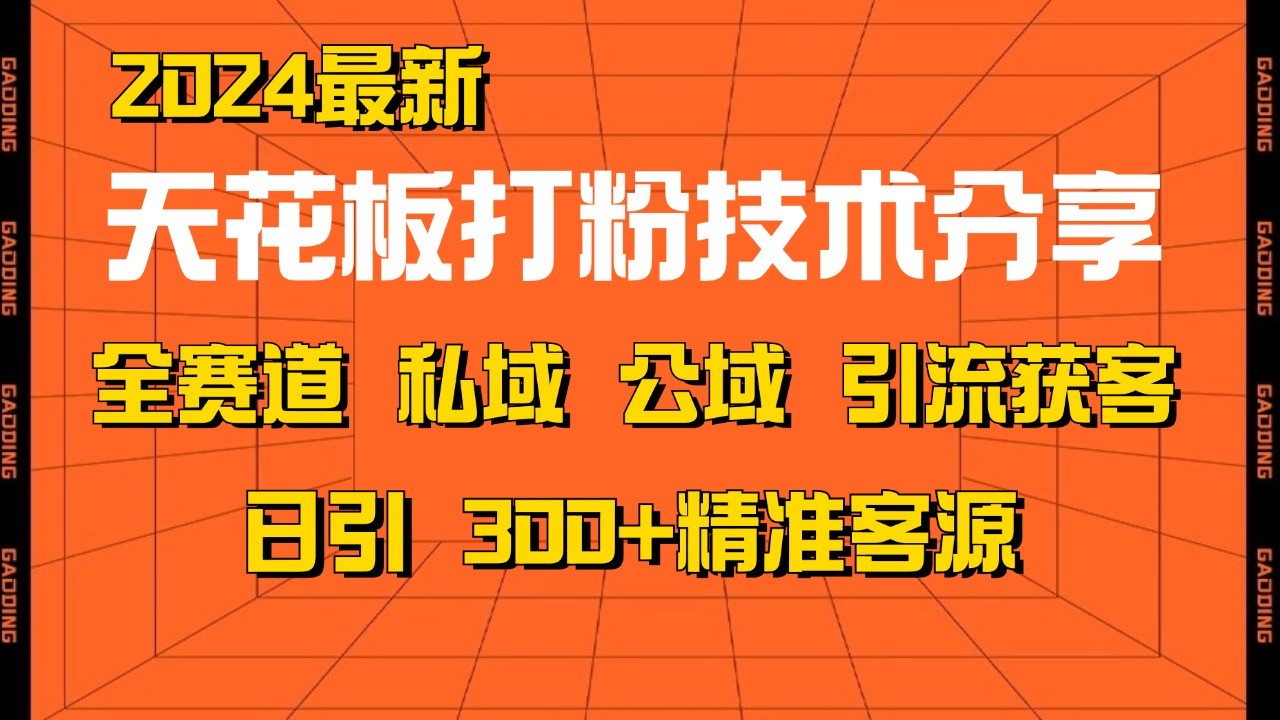 天花板打粉技术分享，野路子玩法 曝光玩法免费矩阵自热技术日引2000+精准客户-小艾网创