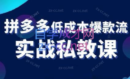 卡卡老师·拼多多低成本爆款流实战私教课-小艾网创